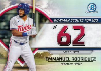 2023 Bowman - Bowman Scouts Top 100 #BTP-62 Emmanuel Rodriguez Front