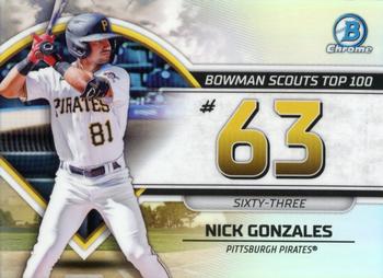 2023 Bowman - Bowman Scouts Top 100 #BTP-63 Nick Gonzales Front