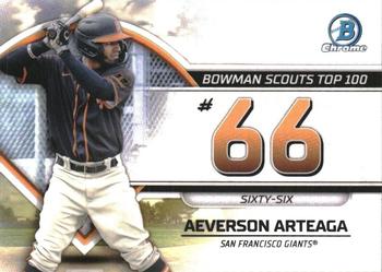 2023 Bowman - Bowman Scouts Top 100 #BTP-66 Aeverson Arteaga Front