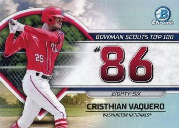 2023 Bowman - Bowman Scouts Top 100 #BTP-86 Cristhian Vaquero Front