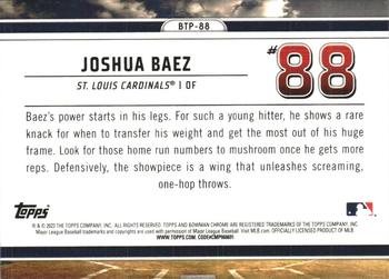 2023 Bowman - Bowman Scouts Top 100 #BTP-88 Joshua Baez Back