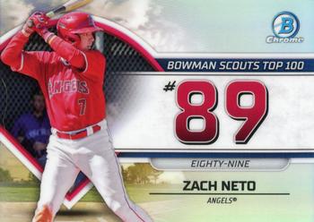 2023 Bowman - Bowman Scouts Top 100 #BTP-89 Zach Neto Front