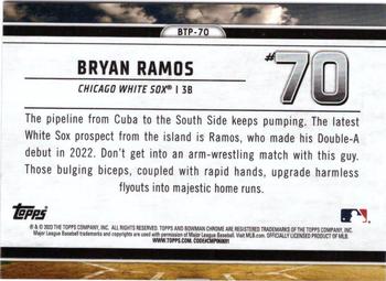 2023 Bowman - Bowman Scouts Top 100 Atomic Refractor #BTP-70 Bryan Ramos Back