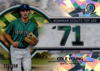 2023 Bowman - Bowman Scouts Top 100 Atomic Refractor #BTP-71 Cole Young Front
