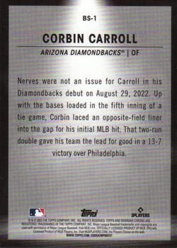 2023 Bowman - Bowman Spotlights #BS-1 Corbin Carroll Back