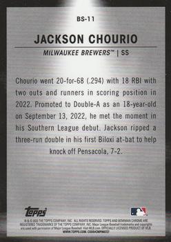 2023 Bowman - Bowman Spotlights #BS-11 Jackson Chourio Back