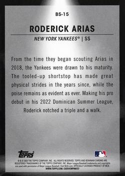 2023 Bowman - Bowman Spotlights #BS-15 Roderick Arias Back