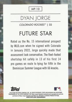 2023 Bowman - Modern Prospects #MP-10 Dyan Jorge Back