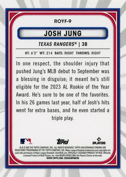 2023 Bowman - Rookie of the Year Favorites #ROYF-9 Josh Jung Back