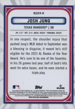 2023 Bowman - Rookie of the Year Favorites Gold Refractor #ROYF-9 Josh Jung Back