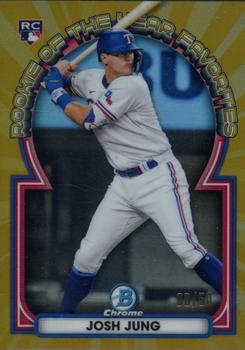2023 Bowman - Rookie of the Year Favorites Gold Refractor #ROYF-9 Josh Jung Front
