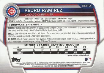 2023 Bowman - Chrome Prospects #BCP-2 Pedro Ramirez Back