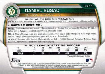 2023 Bowman - Chrome Prospects #BCP-5 Daniel Susac Back