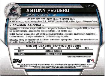 2023 Bowman - Chrome Prospects #BCP-62 Antony Peguero Back