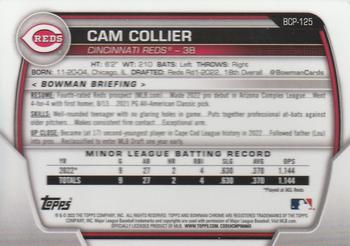 2023 Bowman - Chrome Prospects #BCP-125 Cam Collier Back