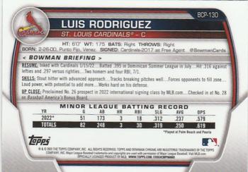 2023 Bowman - Chrome Prospects #BCP-130 Luis Rodriguez Back