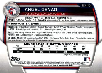 2023 Bowman - Chrome Prospects #BCP-140 Angel Genao Back