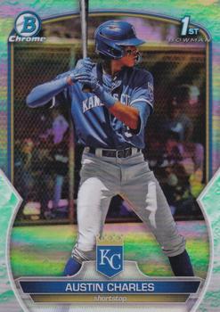 2023 Bowman - Chrome Prospects Lunar Glow Refractor #BCP-17 Austin Charles Front