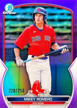 2023 Bowman - Chrome Prospects Purple Refractor #BCP-69 Mikey Romero Front