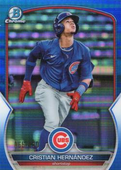 2023 Bowman - Chrome Prospects Blue Refractor #BCP-24 Cristian Hernández Front