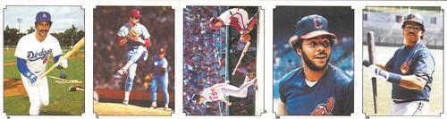 1984 Topps Stickers - Test Strips #19 / 24 / 76 / 255 / 256 Ken Landreaux / 1983 World Series / 1983 World Series / Bake McBride / Andre Thornton Front