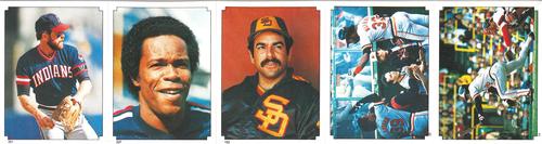 1984 Topps Stickers - Test Strips #14 / 26 / 152 / 227 / 251 Toby Harrah / Rod Carew / Juan Bonilla / 1983 World Series / 1983 Championship Front