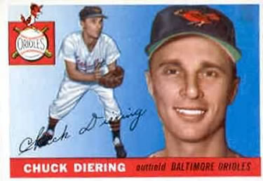 1955 Topps #105 Chuck Diering Front