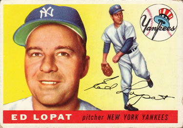 1955 Topps #109 Ed Lopat Front