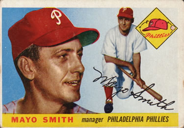 1955 Topps #130 Mayo Smith Front