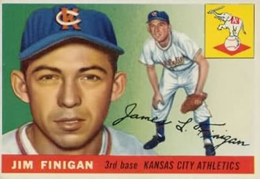 1955 Topps #14 Jim Finigan Front