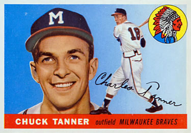 1955 Topps #161 Chuck Tanner Front