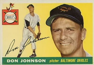 1955 Topps #165 Don Johnson Front