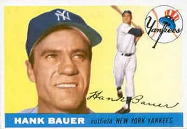 1955 Topps #166 Hank Bauer Front
