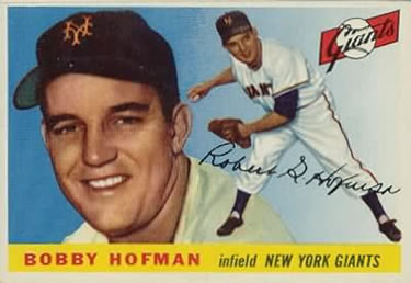 1955 Topps #17 Bobby Hofman Front