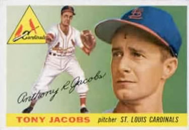 1955 Topps #183 Tony Jacobs Front