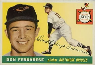 1955 Topps #185 Don Ferrarese Front