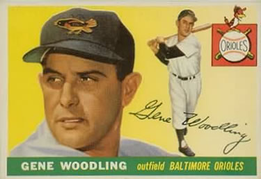 1955 Topps #190 Gene Woodling Front