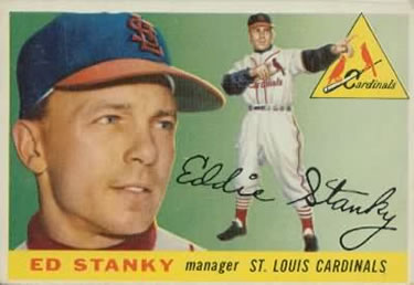 1955 Topps #191 Eddie Stanky Front