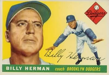 1955 Topps #19 Billy Herman Front