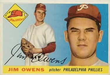 1955 Topps #202 Jim Owens Front