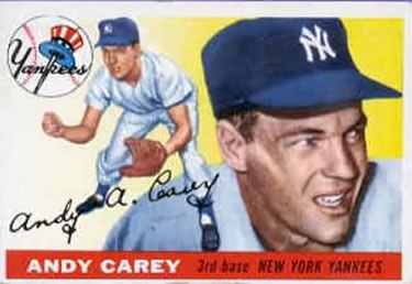 1955 Topps #20 Andy Carey Front