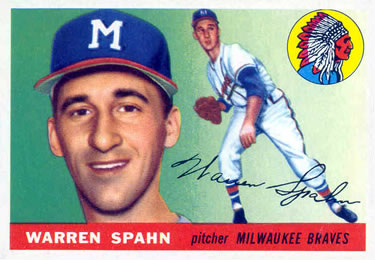 1955 Topps #31 Warren Spahn Front