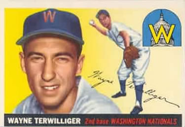 1955 Topps #34 Wayne Terwilliger Front