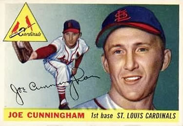 1955 Topps #37 Joe Cunningham Front