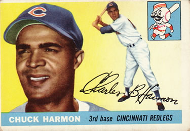 1955 Topps #82 Chuck Harmon Front