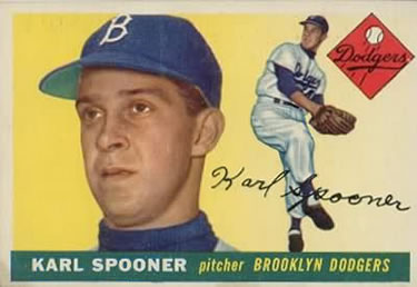 1955 Topps #90 Karl Spooner Front