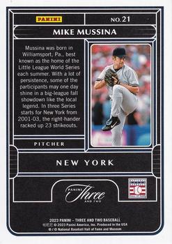 2023 Panini Three and Two #21 Mike Mussina Back