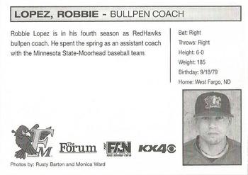 2005 Fargo-Moorhead Redhawks #NNO Robbie Lopez Back