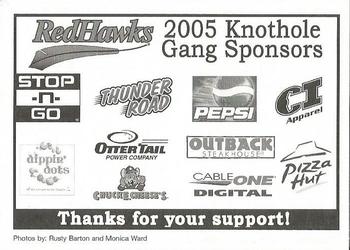 2005 Fargo-Moorhead Redhawks #NNO The Knothole Gang Back