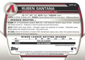 2023 Bowman 1st Edition #BPPF-42 Ruben Santana Back